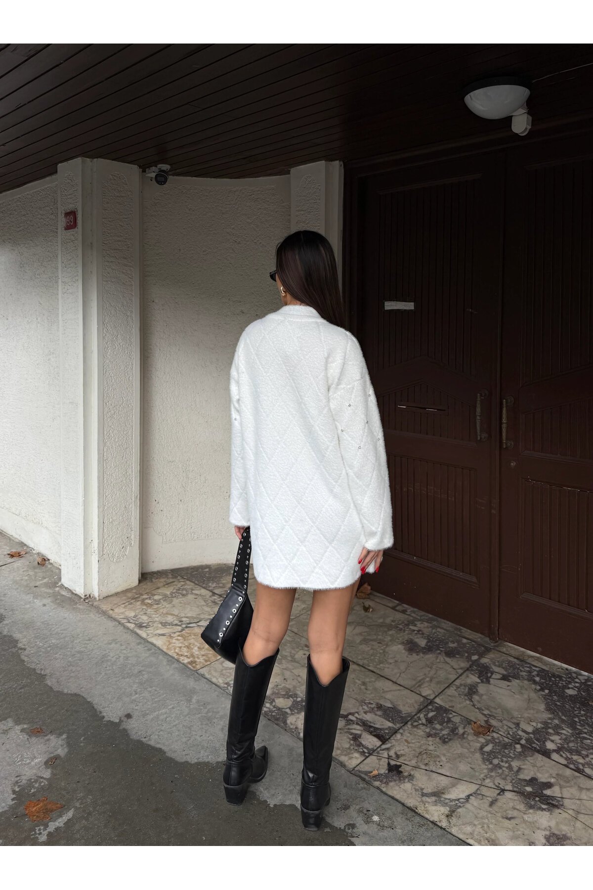 Taş Detaylı Yumuşak Dokulu Mini Elbise