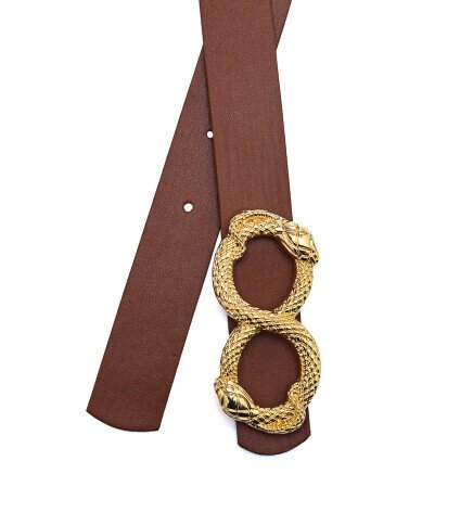 Yılan Desen Pimli Tokalı 2li Kadın Kemeri 20143