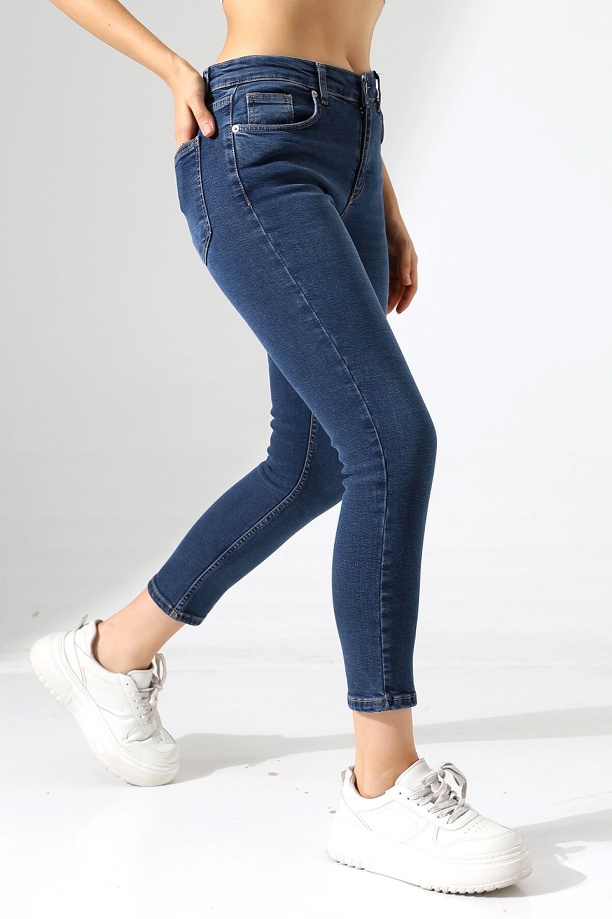 Yüksek Bel Skinny Jean Pantolon
