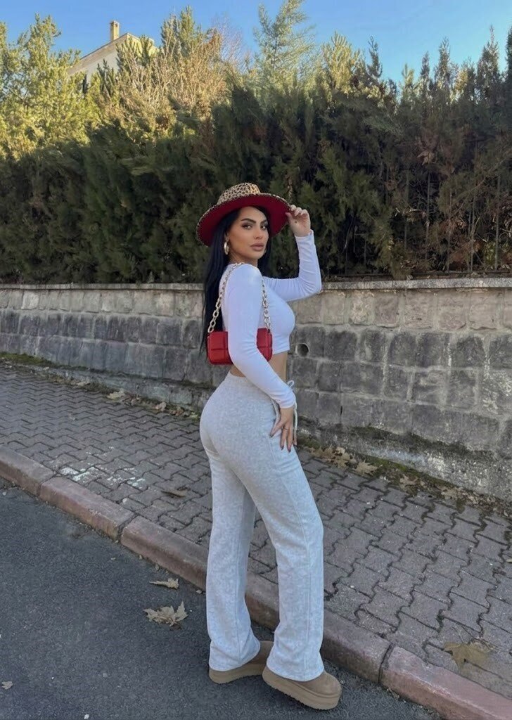 Kaşkorse Kumaş Kuş gözlü Gri Eşofman Pantolon