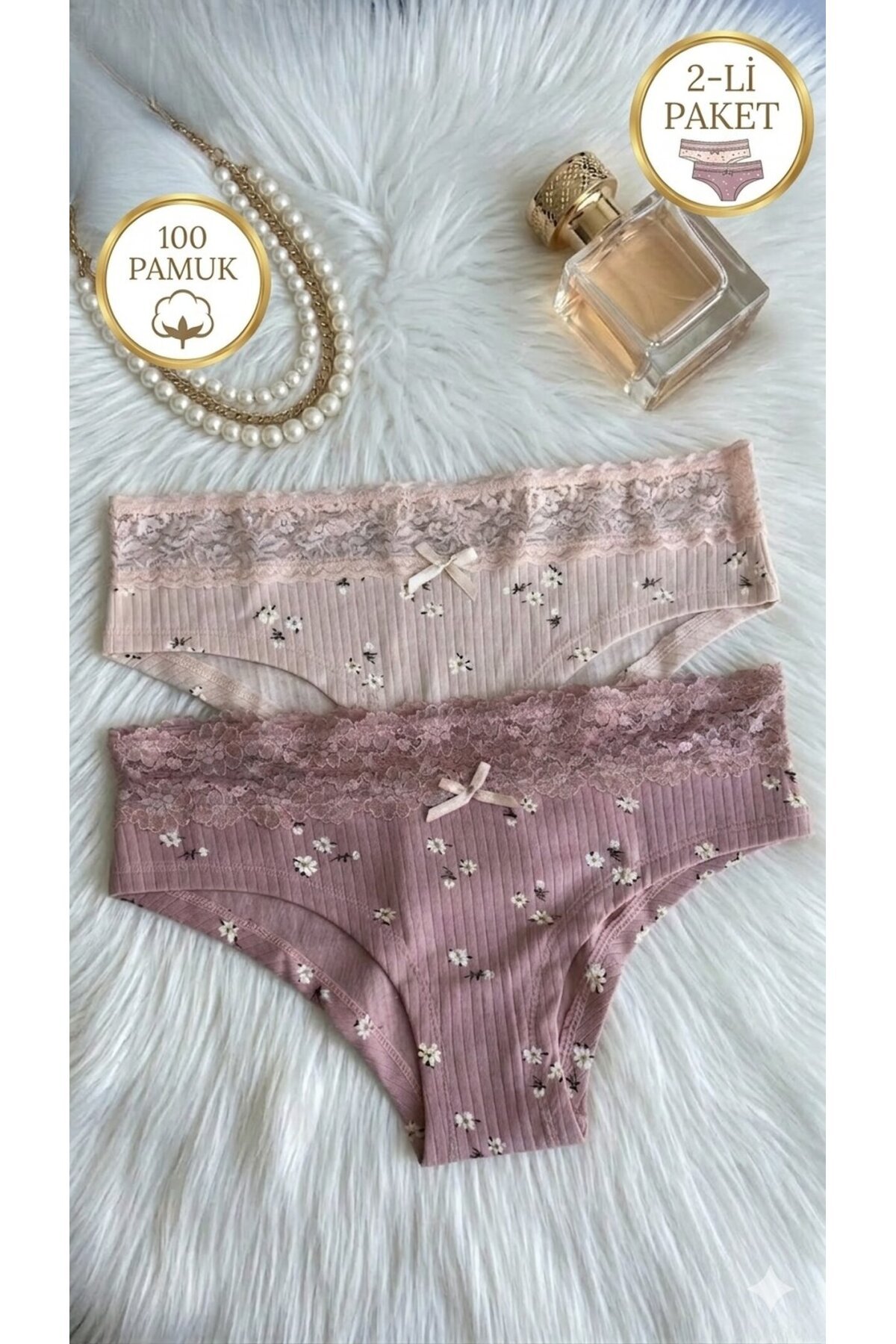 2li Pamuklu Hipster Külot