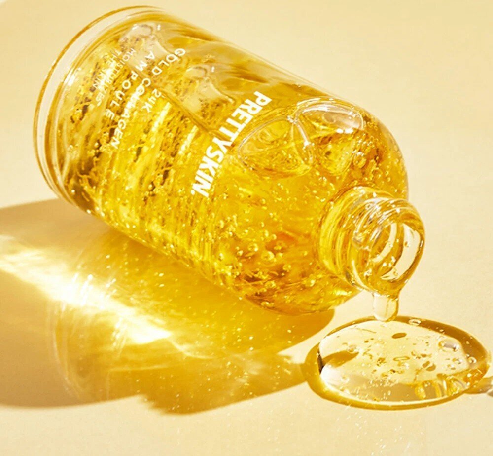 PRETTYSKIN 24K Gold Collagen Ampoule 50 ml | Altın ve Kolajen İçerikli Sıkılaştırıcı Yüz Serumu
