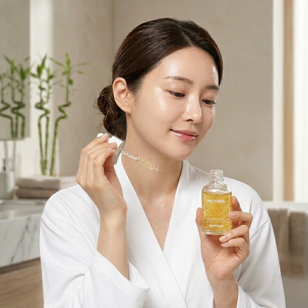 PRETTYSKIN 24K Gold Collagen Ampoule 50 ml | Altın ve Kolajen İçerikli Sıkılaştırıcı Yüz Serumu