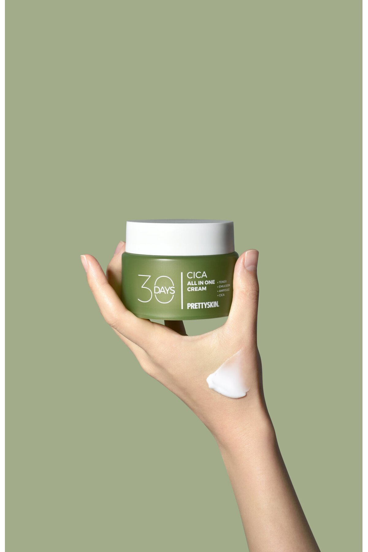 PRETTYSKIN 30 Days Cica All In One Cream 100 ml | Centella Asiatica Cilt Onarıcı Yatıştırıcı Nemlendirici Krem