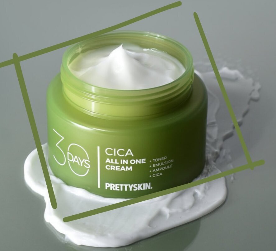 PRETTYSKIN 30 Days Cica All In One Cream 100 ml | Centella Asiatica Cilt Onarıcı Yatıştırıcı Nemlendirici Krem
