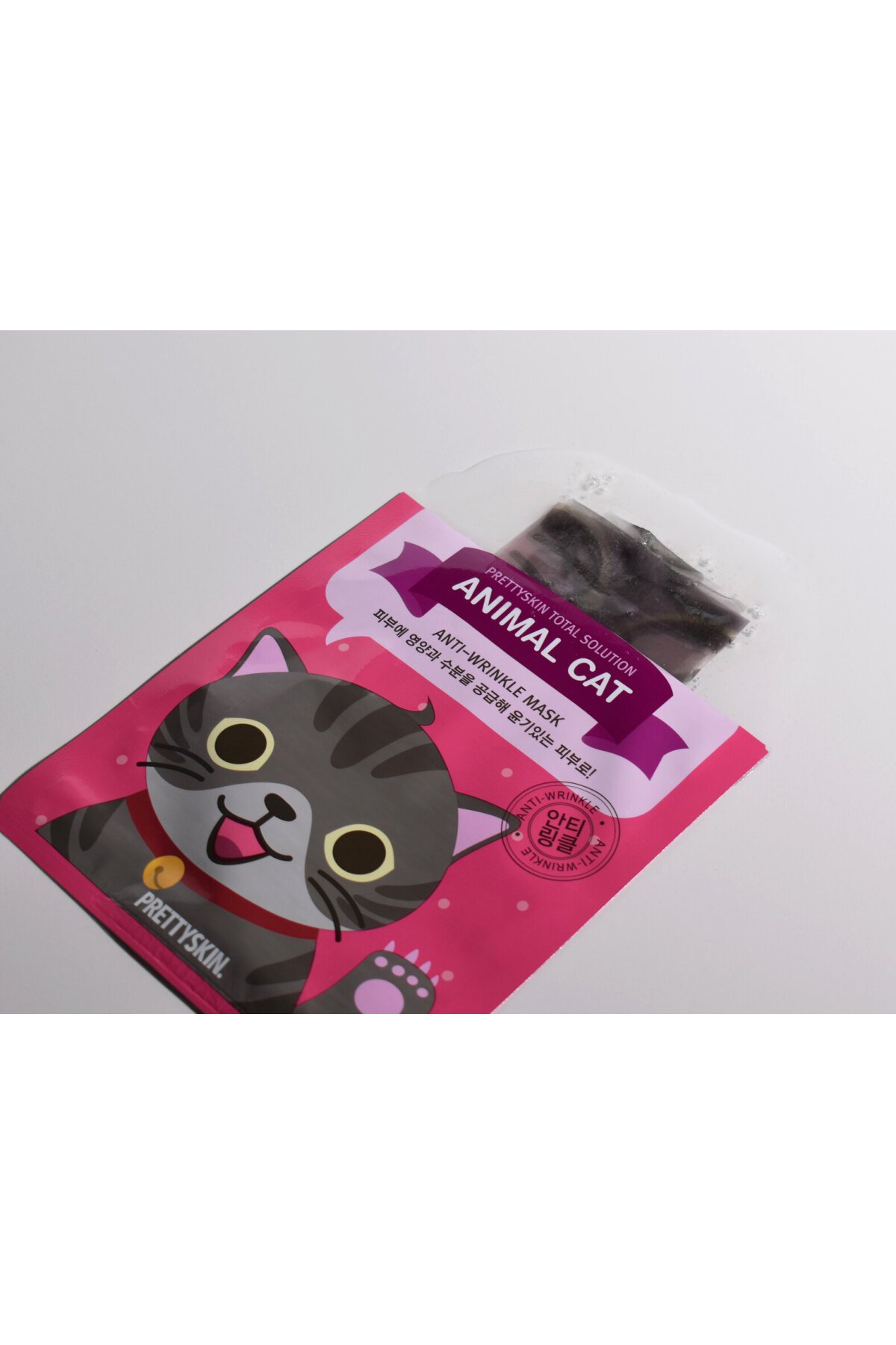 PRETTYSKIN Animal Cat Anti-Wrinkle Mask 25 gr | Kırışıklık Karşıtı Nemlendirici Kağıt Yüz Maskesi