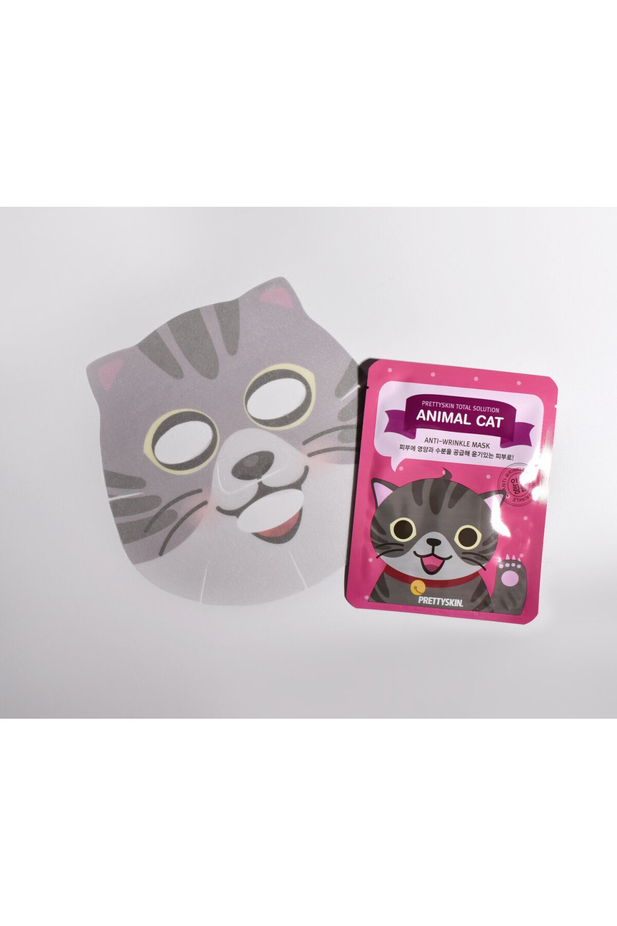 PRETTYSKIN Animal Cat Anti-Wrinkle Mask 25 gr | Kırışıklık Karşıtı Nemlendirici Kağıt Yüz Maskesi