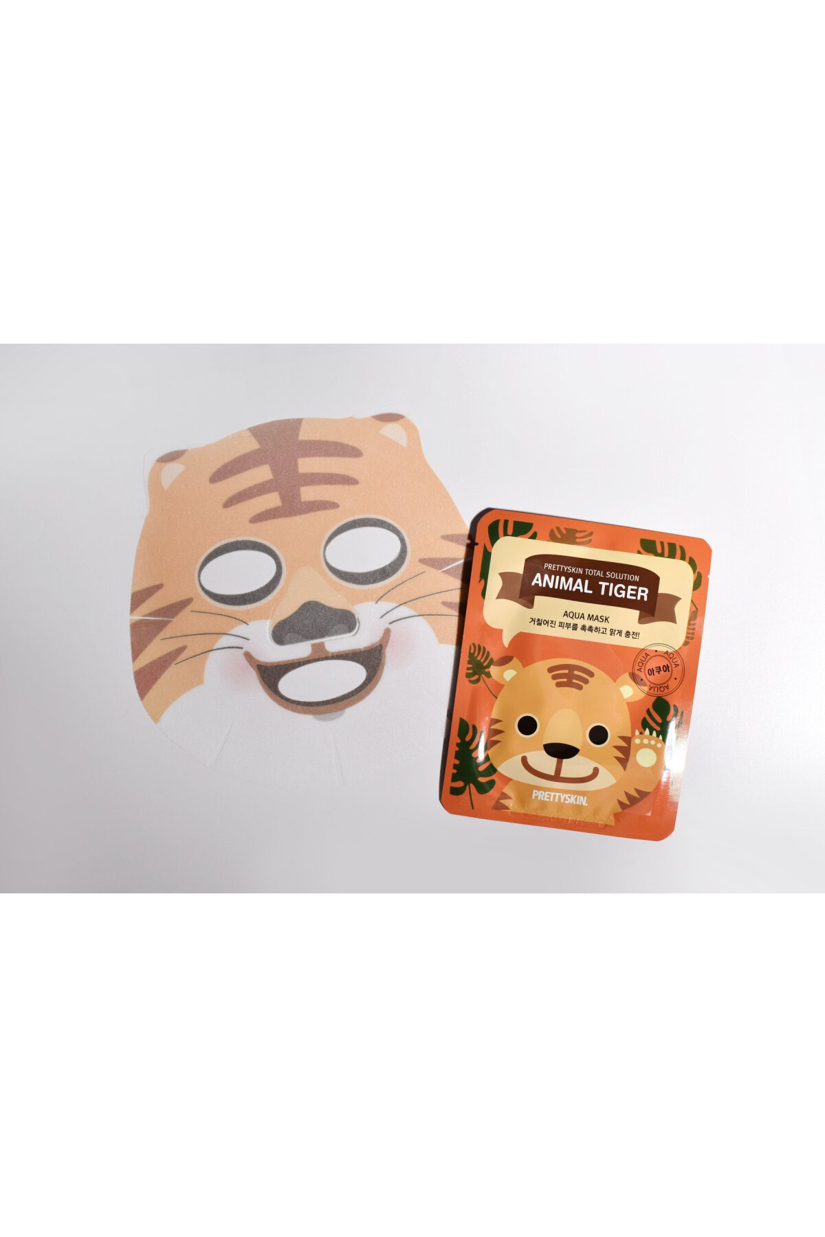 PRETTYSKIN Animal Tiger Aqua Mask 25gr | Nemlendirici Kaplan Desenli Kağıt Yüz Maskesi 4lü Set
