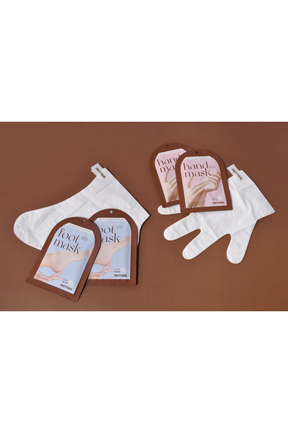 PRETTYSKIN Bliss Rich Renew Nemlendirici El Bakım Maskesi ve Nemlendirici Ayak Bakım Maskesi