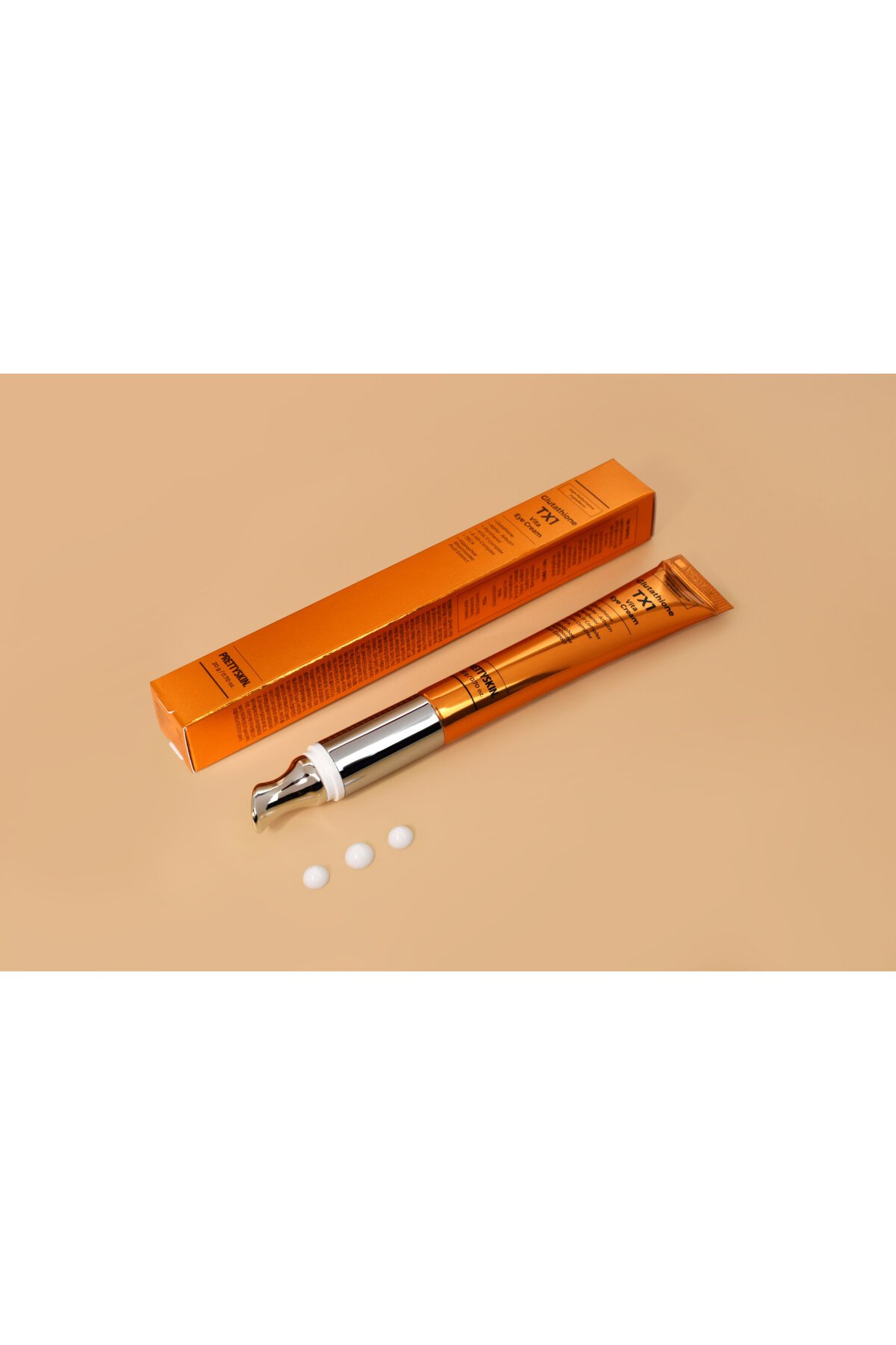 PRETTYSKIN Glutathione TX1 Vita Eye Cream 20 g | Soğutucu Titreşimli Aplikatör Aydınlatıcı ve Kırışıklık Karşıtı Göz Çevresi Kremi