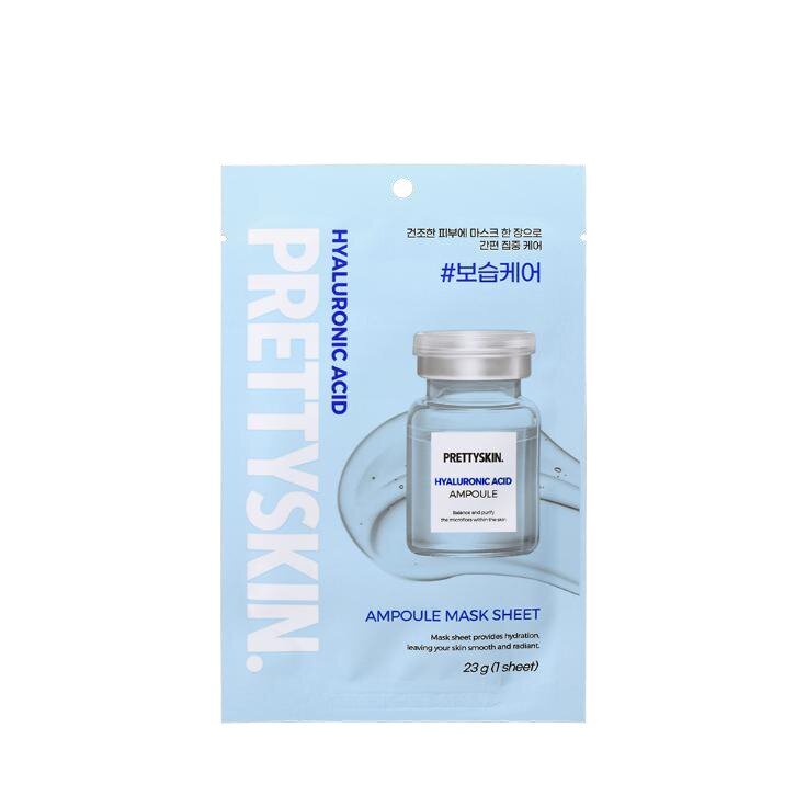 PRETTYSKIN Hyaluronic Acid Ampoule Mask Sheet 23g | Yoğun Nemlendirici Kağıt Yüz Maskesi