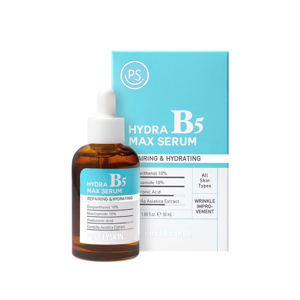 PRETTYSKIN Hydra B5 Max Serum 50 ml | Niacinamide %10 & Panthenol %10 Nemlendirici Leke Karşıtı Yüz Serumu