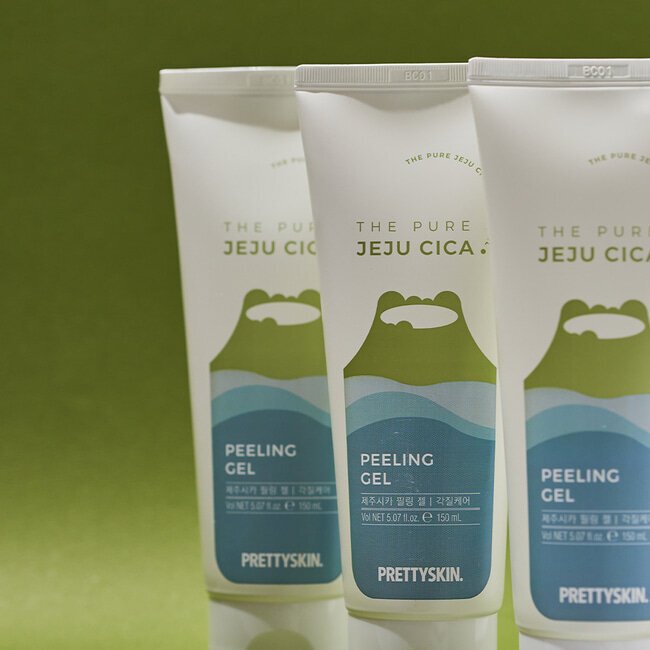 PRETTYSKIN Jeju Cica Peeling Gel – Hassas ve Yağlı Ciltler İçin Yatıştırıcı Peeling 150ml