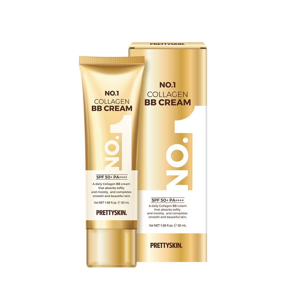 PRETTYSKIN No.1 Collagen BB Cream SPF50+ PA++++ 50 ml | Kolajen İçerikli Kapatıcı ve Nemlendirici BB Krem