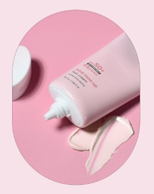 PRETTYSKIN Pink Tone Up Sun Cream SPF50+ PA++++ 50 ml | Pembe Tone Up Etkili Aydınlatıcı Güneş Kremi