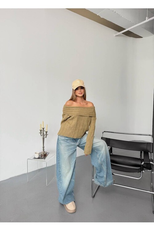 Madonna Yaka Triko Bluz