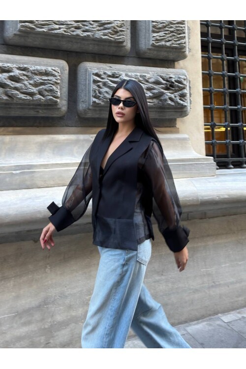 Şifon Detay Tasarım Ceket