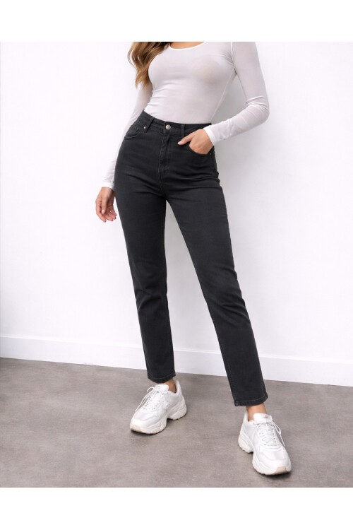 Antrasit Renk Esnek Jean