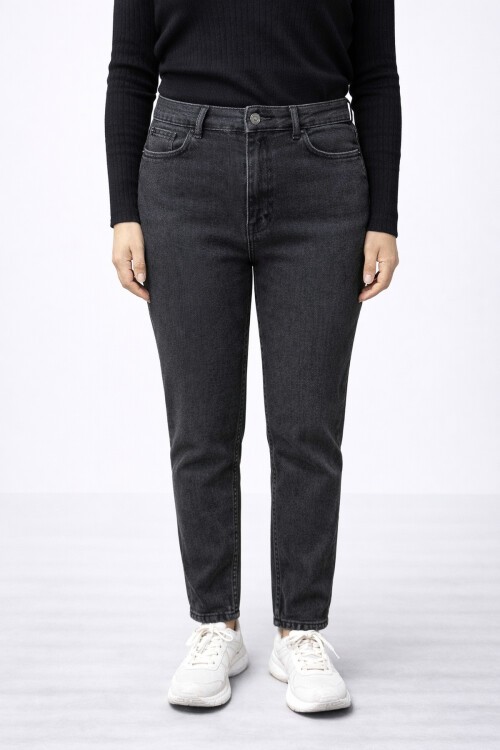 Büyük Beden Esnek Siyah Jean