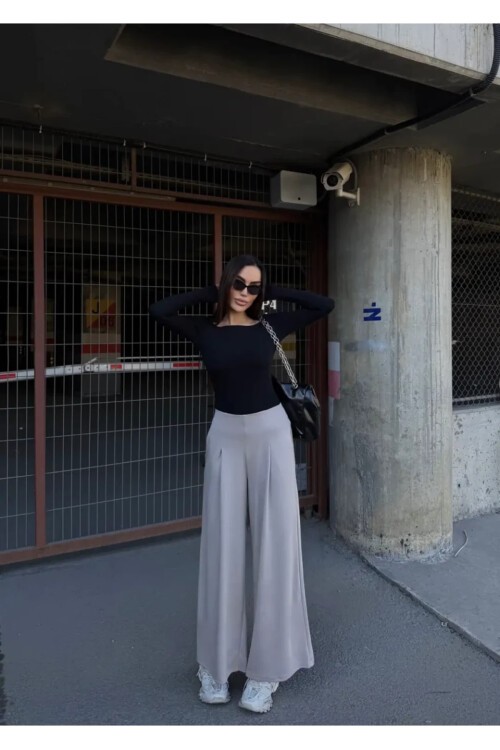 Cepli İspanyol Paça Modal Kumaş Pantolon