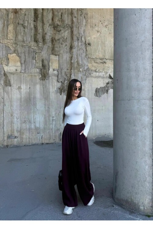 Pile Detaylı İspanyol Paça Oysho Kumaş Pantolon