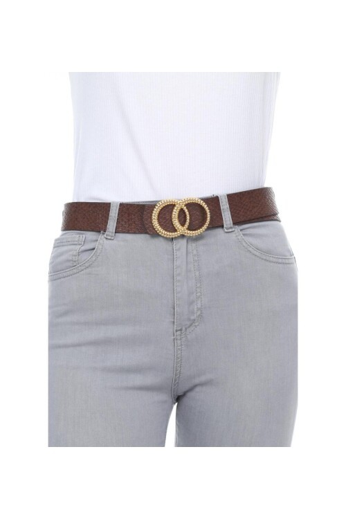 Pimli Çift Halka Desenli Toka