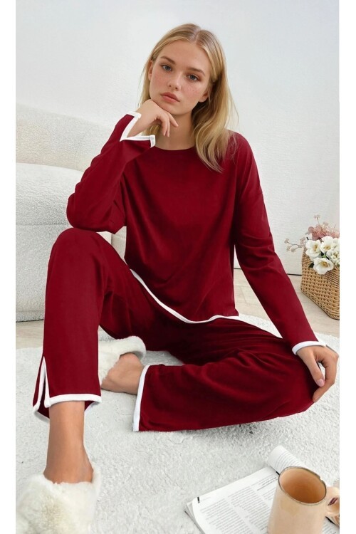 Relax Fit Süprem  Pijama Takım Bordo