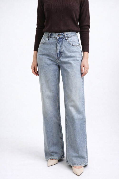 Yüksek Bel Wide Leg Kadın