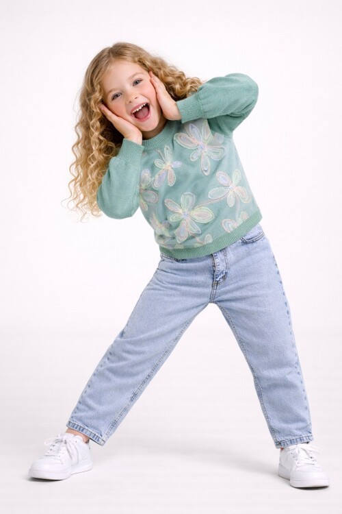 Zambak Kazak Ve Mavi Jean Takım