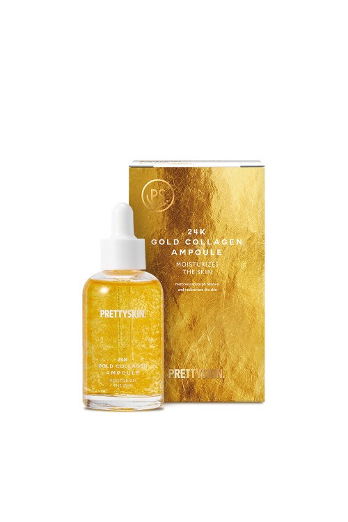 PRETTYSKIN 24K Gold Collagen Ampoule 50 ml | Altın ve Kolajen İçerikli Sıkılaştırıcı Yüz Serumu