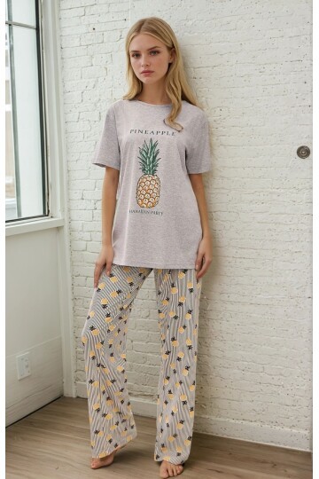 Ananas Desenli Kadın Pijama Takımı – Hawaiian Party