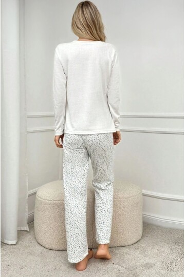 Be Mine Baskılı Çiçek Desenli Kadın Pijama Takımı