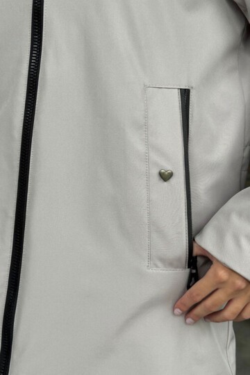 Çift Cepli Kapüşonlu Mont