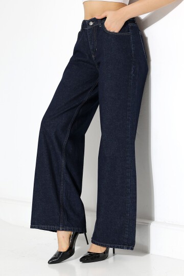 Kadın Koyu Mavi Palazzo Jean