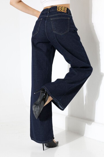 Kadın Koyu Mavi Palazzo Jean