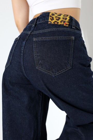 Kadın Koyu Mavi Palazzo Jean