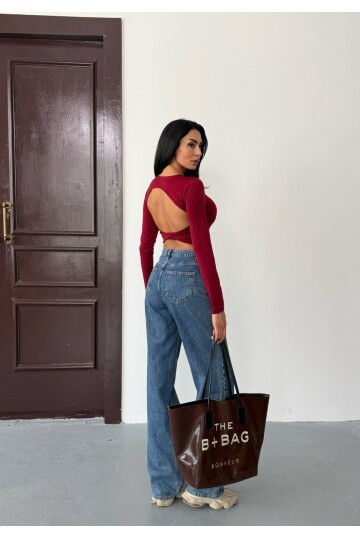 Sandy Kumaş Sırt Detay Bluz