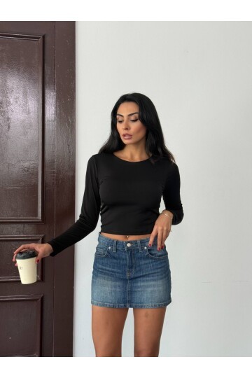 Sandy Kumaş Sırt Detay Bluz