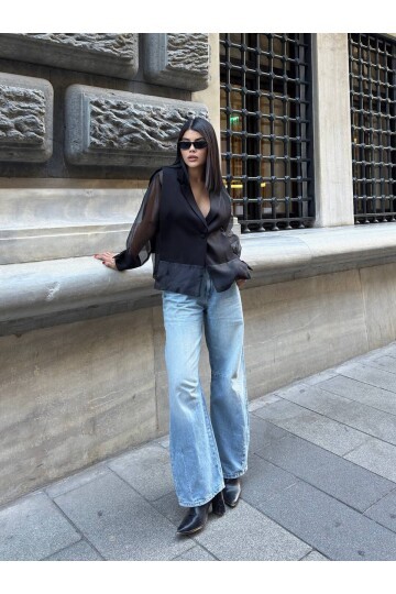 Şifon Detay Tasarım Ceket