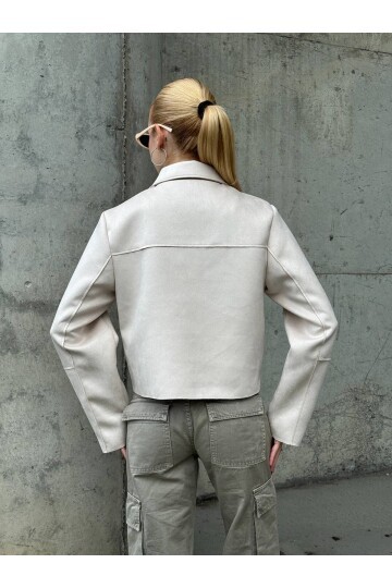 Süet Düğmeli Ceket