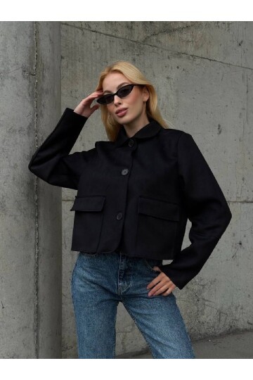 Süet Düğmeli Ceket