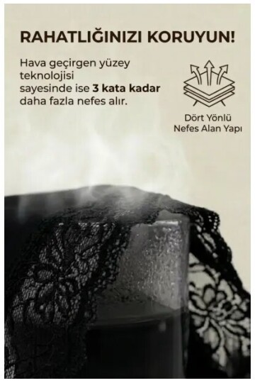 3lü Pamuklu Dantelli Dikişsiz Külot