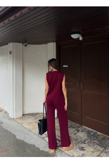 Çelik Yelek ve Palazzo Pantolon İkili Takım