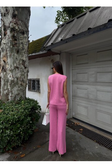 Çelik Yelek ve Palazzo Pantolon İkili Takım