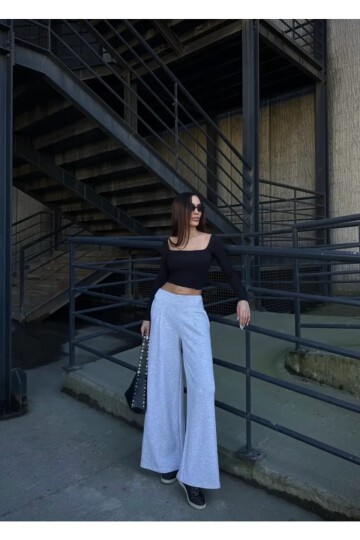 Cepli İspanyol Paça Modal Kumaş Pantolon