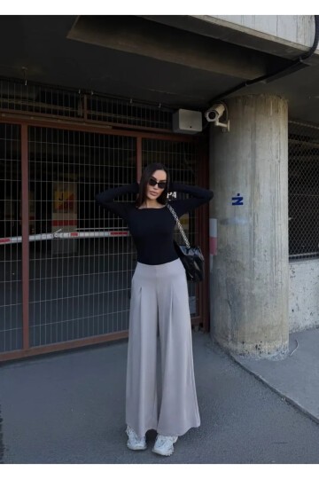 Cepli İspanyol Paça Modal Kumaş Pantolon