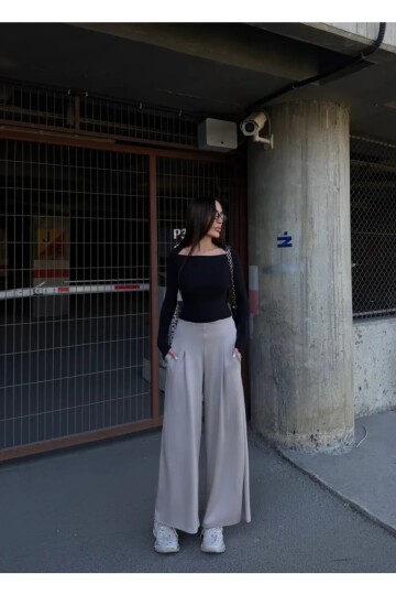 Cepli İspanyol Paça Modal Kumaş Pantolon