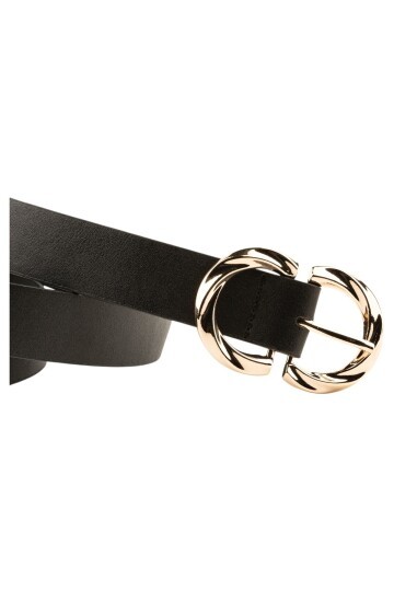 Çift D Tokalı Siyah Kadın Kemeri