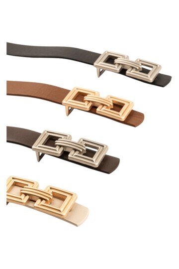 Çift Kare Tokalı 4 Lü Set Kadın Kemer