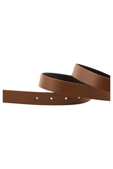 Çift Kare Tokalı İkili Set Siyah_Taba Kadın Kemer